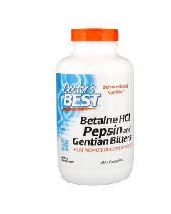Бетаїн HCL і Пепсин, Betaine HCL & Pepsin, Doctor's Best, 360 капсул