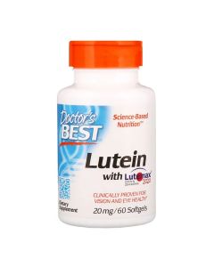 Лютеїн, Lutein with Lutemax Doctor's Best, 20 мг, 60 желатинових капсул