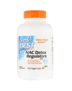 N-Ацетилцистеїн, NAC Detox Regulators, Doctor's Best, 180 гелевих капсул