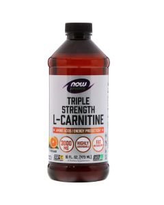 L-Карнітин, 3000 мг, Рідкий з Цитрусовим Смаком, L-Carnitine, Now Foods, 473 мл