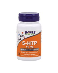 5-HTP (Гідроксітріптофан), 50 мг, Now Foods, 30 вегетаріанських капсул