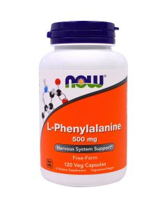 L-фенілаланін, L-Phenylalanine, Now Foods, 500мг, 120 капсул