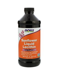 Соняшниковий Лецитин, Sunflower Liquid Lecithin, Now Foods, 473 мл.