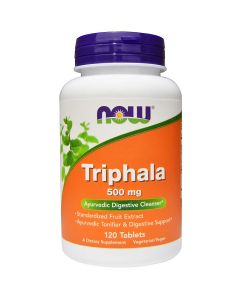Трифала, Triphala, Now Foods, 500 мг, 120 таблеток