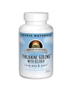 Теанін з Релорою, Serene Science, Source Naturals, 60 таблеток
