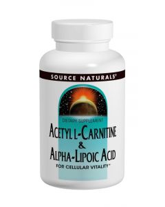 Ацетил-L-Карнітин и Альфа-Ліпоєва Кислота 650мг, Source Naturals, 60 таблеток