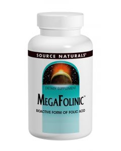 Биоактивная Форма Фолиевой Кислоты (В9) 800мкг, MegaFolinic, Source Naturals, 60 таблеток
