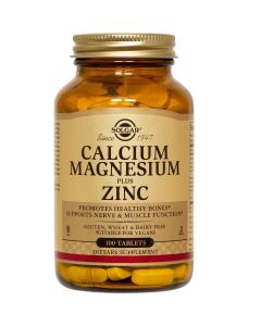 Кальций Магний и Цинк, Calcium Magnesium Plus Zinc, Solgar, 100 таблеток