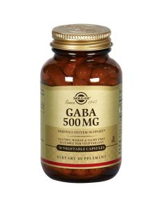 GABA (Гамма-Аміномасляна Кислота, 500 мг, GABA, Solgar, 50 вегетаріанських капсул