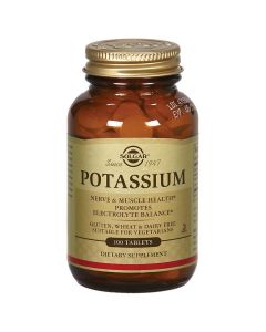 Калий, 99 мг, Potassium, Solgar, 100 таблеток
