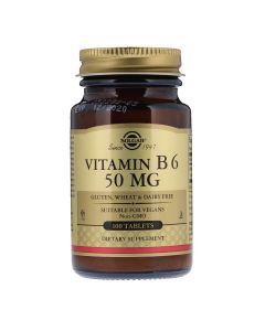 Вітамін В6, 50 мг, Vitamin B6, Solgar, 100 таблеток