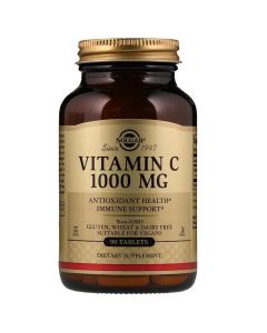 Вітамін С, 1000 мг, Vitamin C, Solgar, 90 таблеток