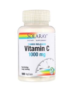 (БАД) Вітамін С Двофазного Вивільнення, Vitamin C, Solaray, 1000 мг, 100 капсул