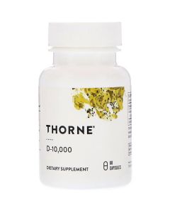 Вітамін D3, 10 000МЕ, Thorne, D-10,000, 60 капсул