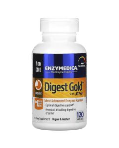 Травні ферменти, Digest Gold з ATPro, Enzymedica, 120 капсул