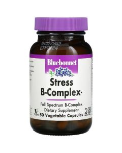 Стрес В-Комплекс, Stress B-Complex, Bluebonnet Nutrition, 50 вегетаріанських капсул