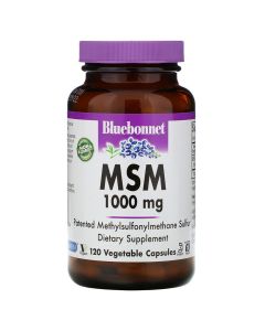 МСМ 1000 мг, MSM, Bluebonnet Nutrition, 120 вегетаріанських капсул
