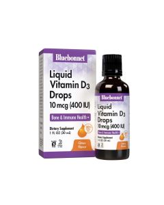 Рiдкий Вiтамiн D3 400IU, Смак Апельсину, Bluebonnet Nutrition, 30мл краплi
