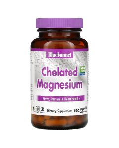 Хелатний Магній, Albion, Bluebonnet Nutrition, 120 гелевих капсул