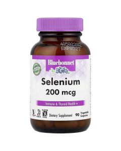 Селен 200мкг, Selenium, Bluebonnet Nutrition, 90 вегетаріанських капсул