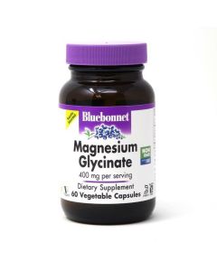 Магній гліцинат, 400 Мг, Magnesium Glycinate, Bluebonnet Nutrition, 60 вегетаріанських капсул