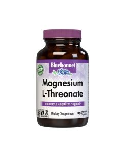 L-Треонат Магния, Magnesium L-Threonate, Bluebonnet Nutrition, 90 вегетарианских капсул