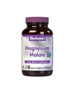 Магній малат, Magnesium Malate, Bluebonnet Nutrition, 90 вегетаріанських капсул