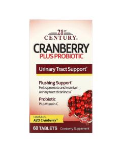 Журавлина з пробіотиком, Cranberry Plus Probiotic, 21st Century, 60 таблеток