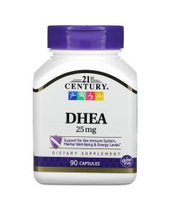 Дегидроэпиандростерон, 25 мг, DHEA, 21st Century, 90 капсул