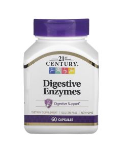 Травні ферменти, Digestive Enzymes, 21st Century, 60 капсул