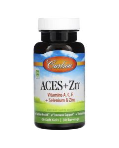 Витамины А, С, Е плюс Селен и Цинк, ACES + Zn, Carlson, 60 гелевых капсул