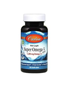 Супер Омега-3, 1200 мг, Super Omega-3, Carlson, 50 желатиновых капсул