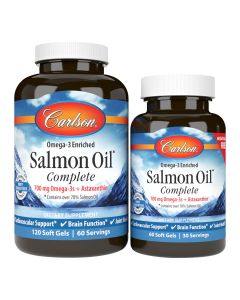Лососевий Жир, Salmon Oil Complete, Carlson, 120+60 желатинових капсул
