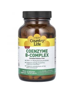Комплекс витаминов группы В, Coenzyme B-Complex, Country Life, 120 вегетарианских капсул