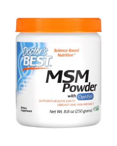 МСМ в порошке, Метилсульфонилметан, MSM Powder with OptiMSM, Doctor's Best, 250 гр