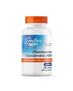 Глюкозамин & Хондроитин & МСМ, OptiMSM, Doctor's Best, 120 капсул