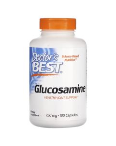 Глюкозамин Сульфат, 750 мг, Glucosamine Sulfate, Doctor's Best, 180 капсул