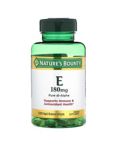 Витамин Е, 180 мг, Vitamin Е, Nature's Bounty, 120 желатиновых капсул