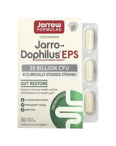 Пробиотики, 25 млрд КОЕ, Jarro-Dophilus EPS, Jarrow Formulas, 30 вегетарианских капсул