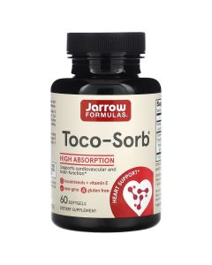 Суміш токотрієнолів і Вітамін E, Toco-Sorb, Jarrow Formulas, 60 гелевих капсул