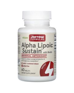 Альфа-Ліпоєва кислота з біотином, 300 мг, Alpha Lipoic Sustain, Jarrow Formulas, 60 таблеток