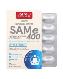 SAM-e (дисульфат тозилат), 400 мг, SAMe, Jarrow Formulas, 30 таблеток
