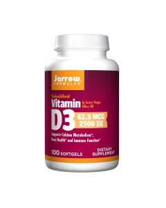 Вітамін D3 (Холекальциферол), 2500 МО, Jarrow Formulas, 100 гелевих капсул