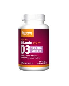 Вітамін D3 (Холекальциферол), 5000 МО, Jarrow Formulas, 100 гелевих капсул