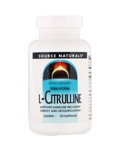 L-цитрулін 500 мг, L-Citrulline, Source Naturals, 60 капсул