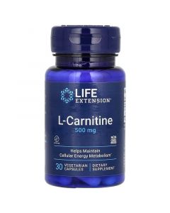 L-Карнітин, 500 мг, L-Carnitine, Life Extension, 30 вегетаріанських капсул