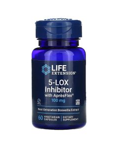 Ингибитор 5-LOX, Экстракт босвелии, 100 мг, 5-LOX Inhibitor with ApresFlex, Life Extension, 60 вегетарианских капсул