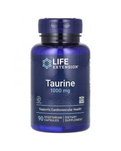 Таурин, 1000 мг, Taurine, Life Extension, 90 вегетарианских капсул