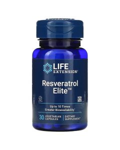 Ресвератрол, Resveratrol Elite, Life Extension, 30 вегетаріанських капсул