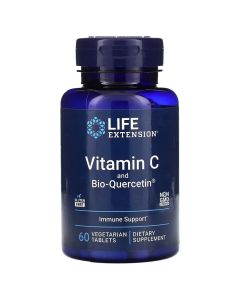 Вітамін С та біо-Кверцетин, Vitamin C and Bio-Quercetin, Life Extension, 60 вегетаріанських таблеток